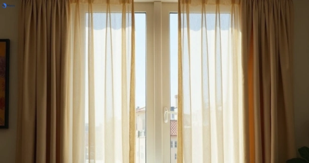 Dusty and dull curtains in eynesbury-vic before steam cleaning